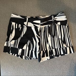 Express Design Studio Black and Cream Linen Shorts, 8